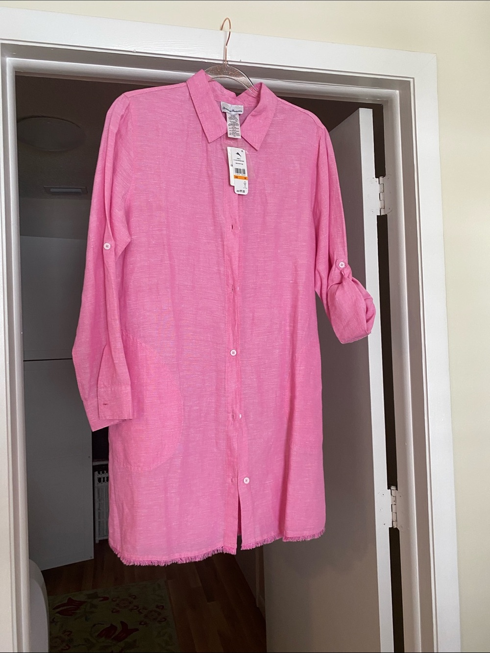 Tommy Bahama Preppy Pink Boyfriend Dress